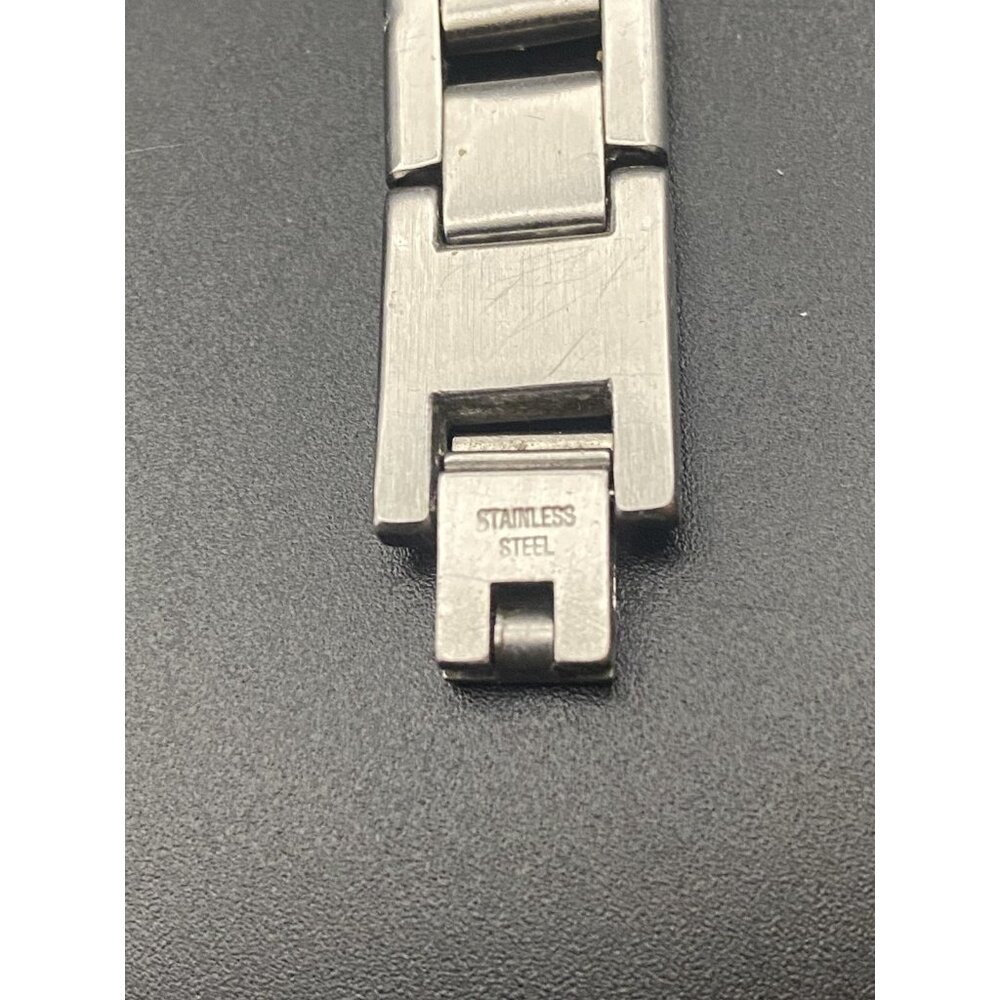 Unisex Open Link Bracelet  Stainless Steel Black Silver 7.75" ID Style Classic - Picture 8 of 8